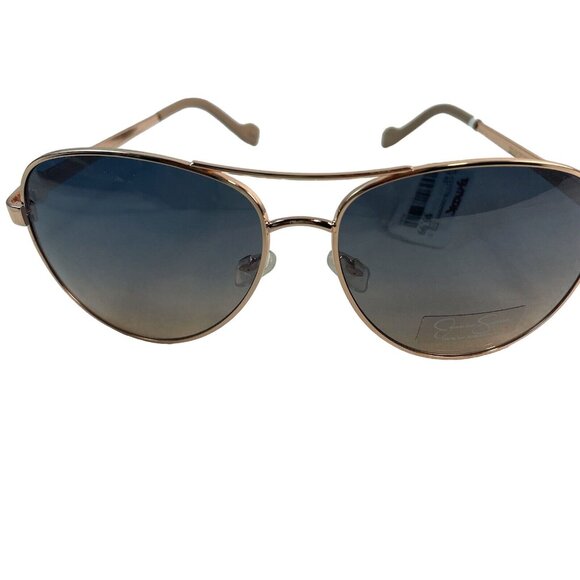 Jessica Simpson Aviator Fashion Sunglasses Rose Gold Metal UV Absorptive u